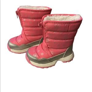 Wonder Nation Girls Snow Boots NWOT Pink Zip Front Size 6 Toddler Outerwear